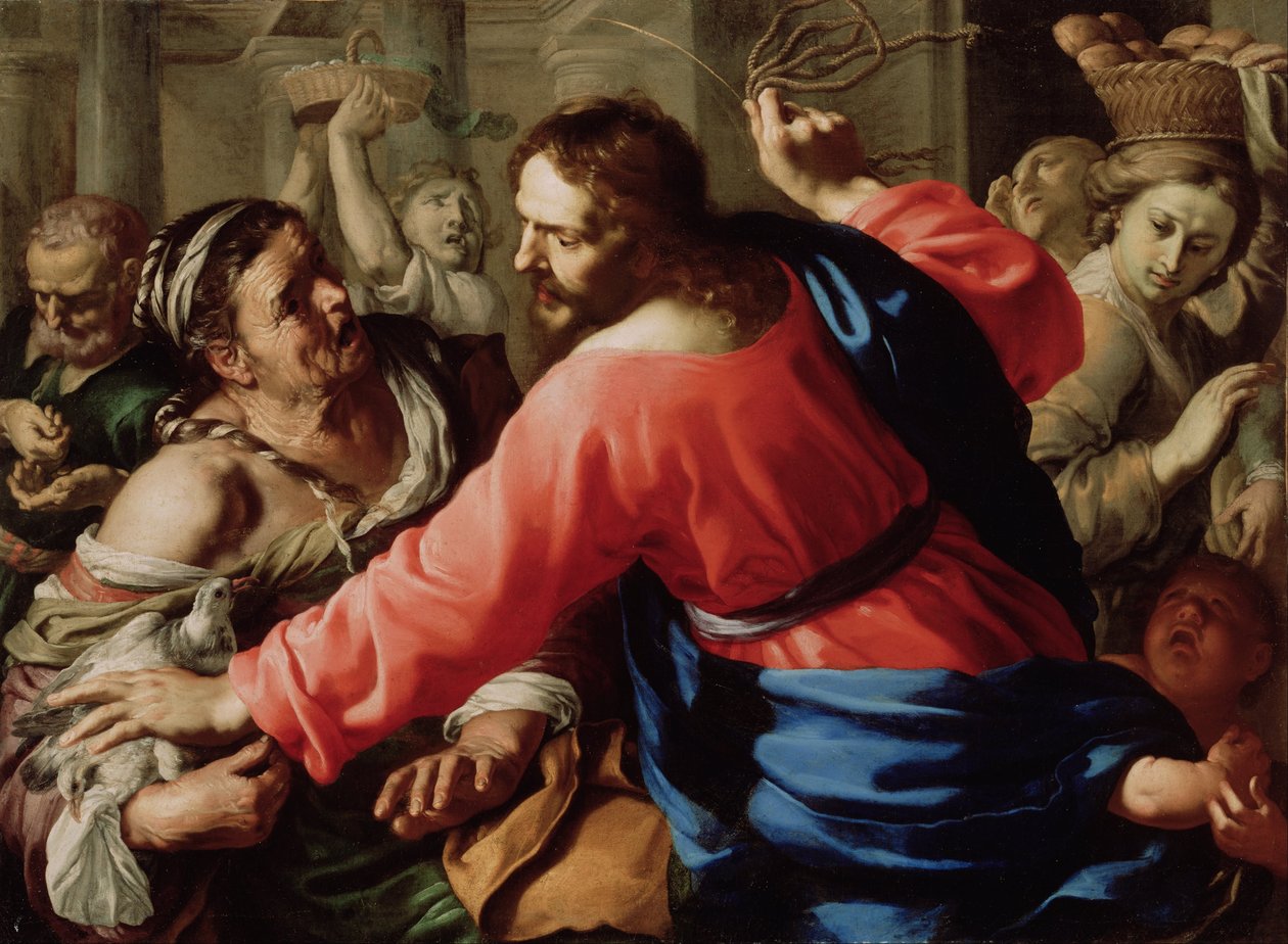 Cristo Purificando el Templo de Bernardino Mei