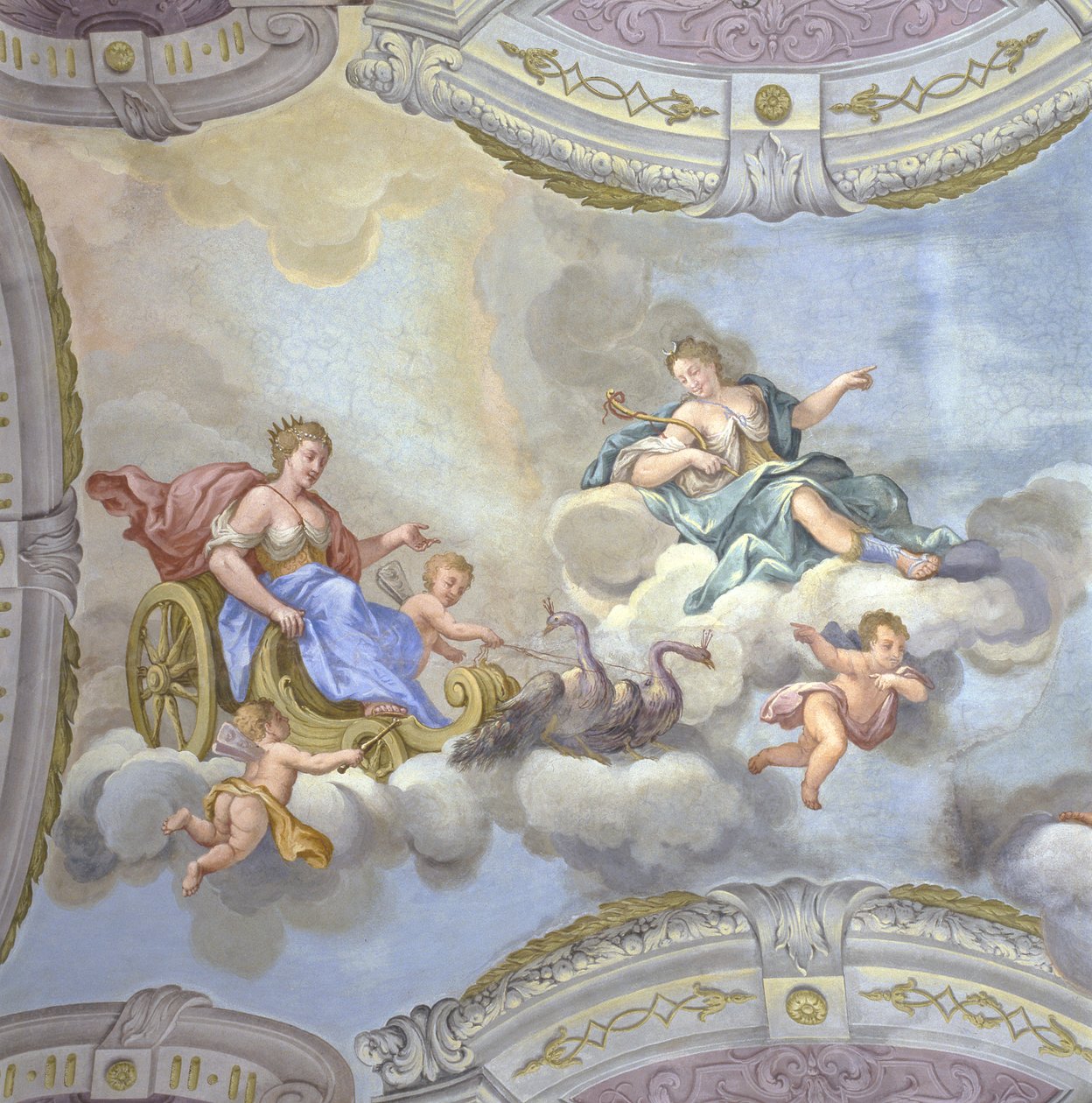 Juno en un carro, c.1760 de Bernardino and Galliari Galliari