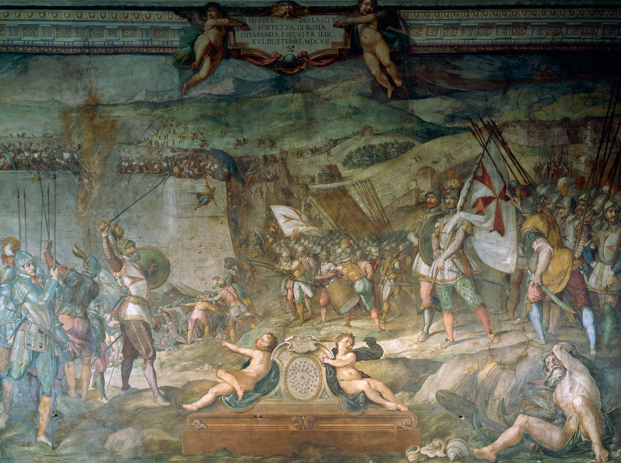 Batalla de Bona entre genoveses y turcos, 16 de septiembre de Bernardino Barbatelli Poccetti