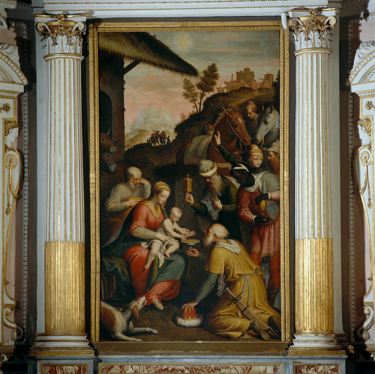 La adoración de los magos de Bernardino Campi