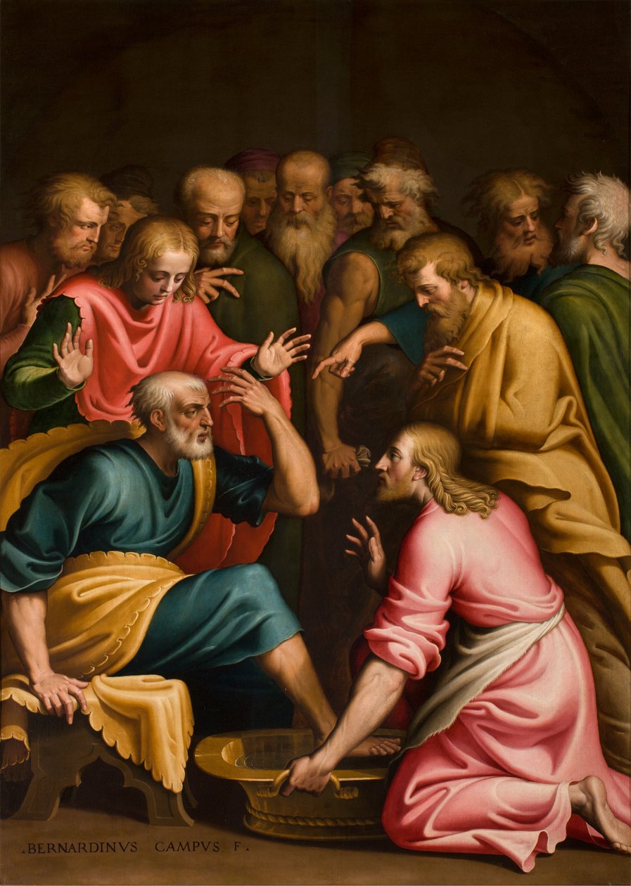 Lavado de los pies de Bernardino Campi