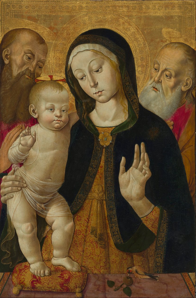Virgen con el Niño y dos santos ermitaños de Bernardino Fungai