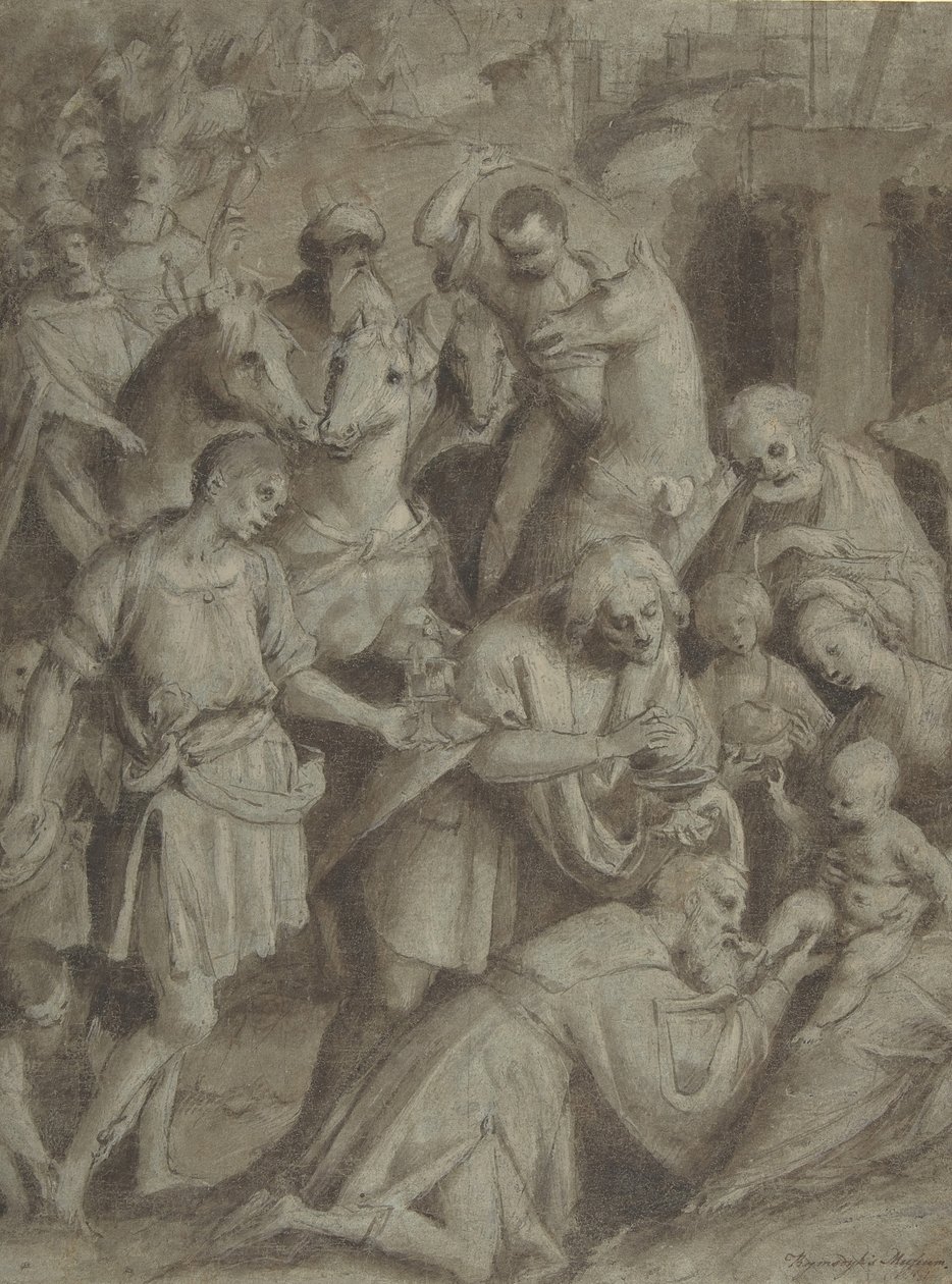 La adoración de los magos, 1553 de Bernardino Lanino
