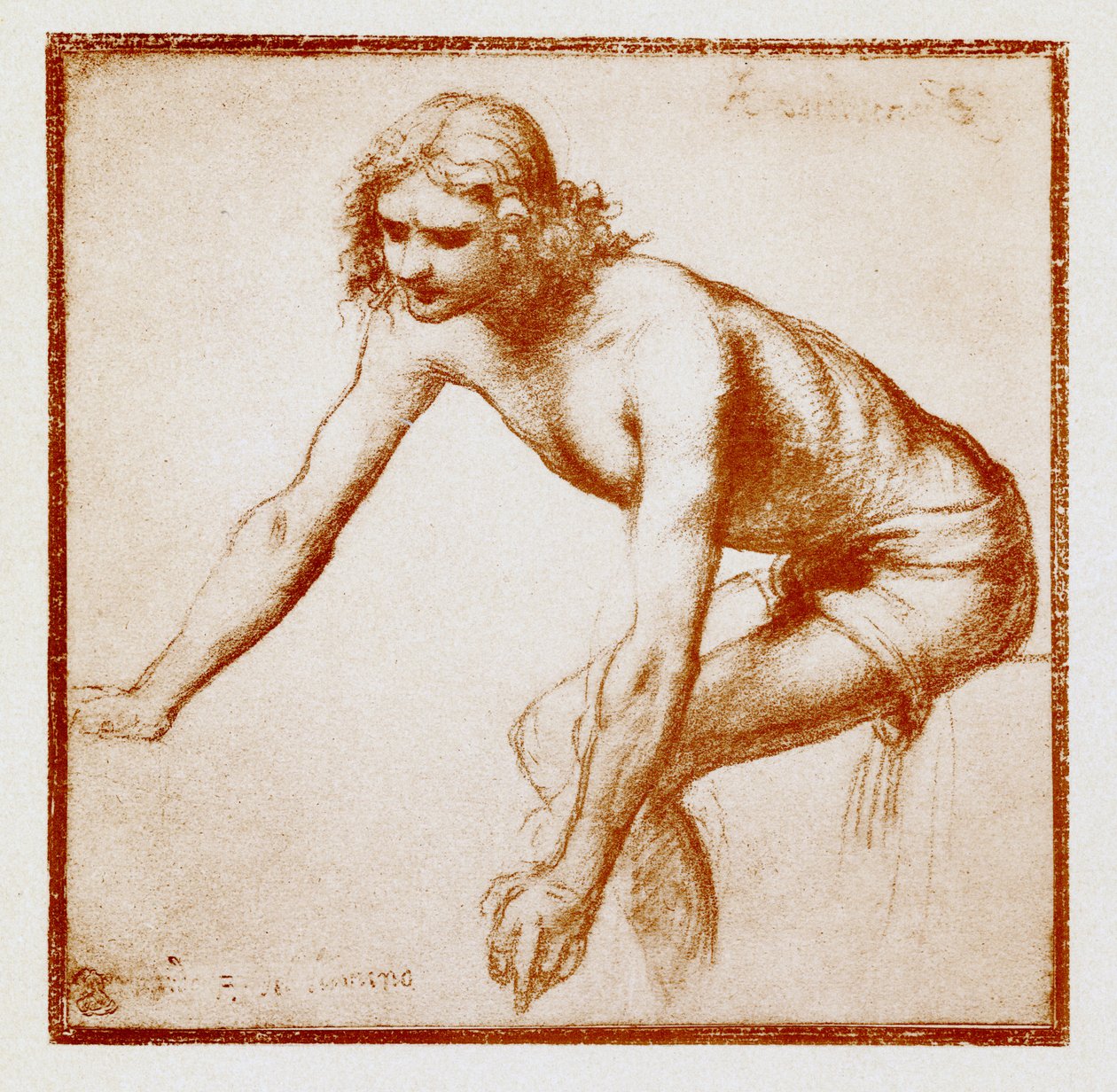 Estudio de figura de un joven de Bernardino Luini