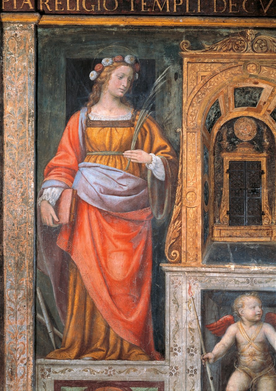 Italia, Milán, Iglesia de San Mauricio al Monasterio Mayor, Santa Cecilia de Bernardino Luini