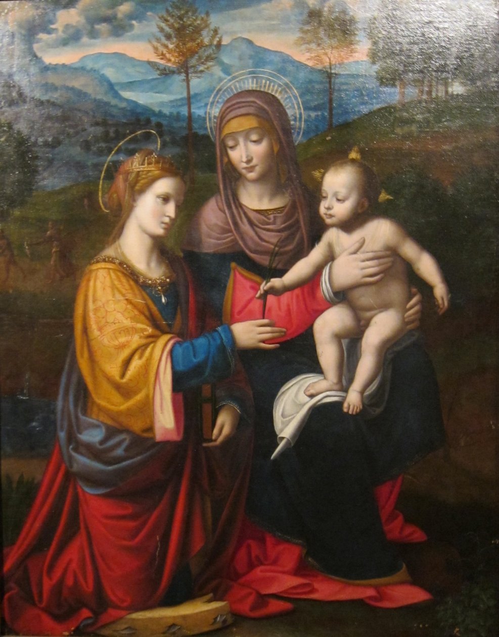 Virgen con el Niño y Santa Catalina de Alejandría" de Bernardino Luini, Museo de Arte de Cincinnati de Bernardino Luini