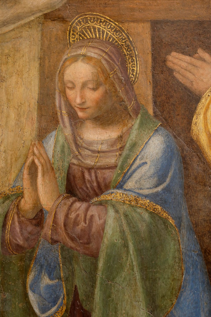 Natividad y adoración de los pastores, c. 1520-1525 (detalle) de Bernardino Luini