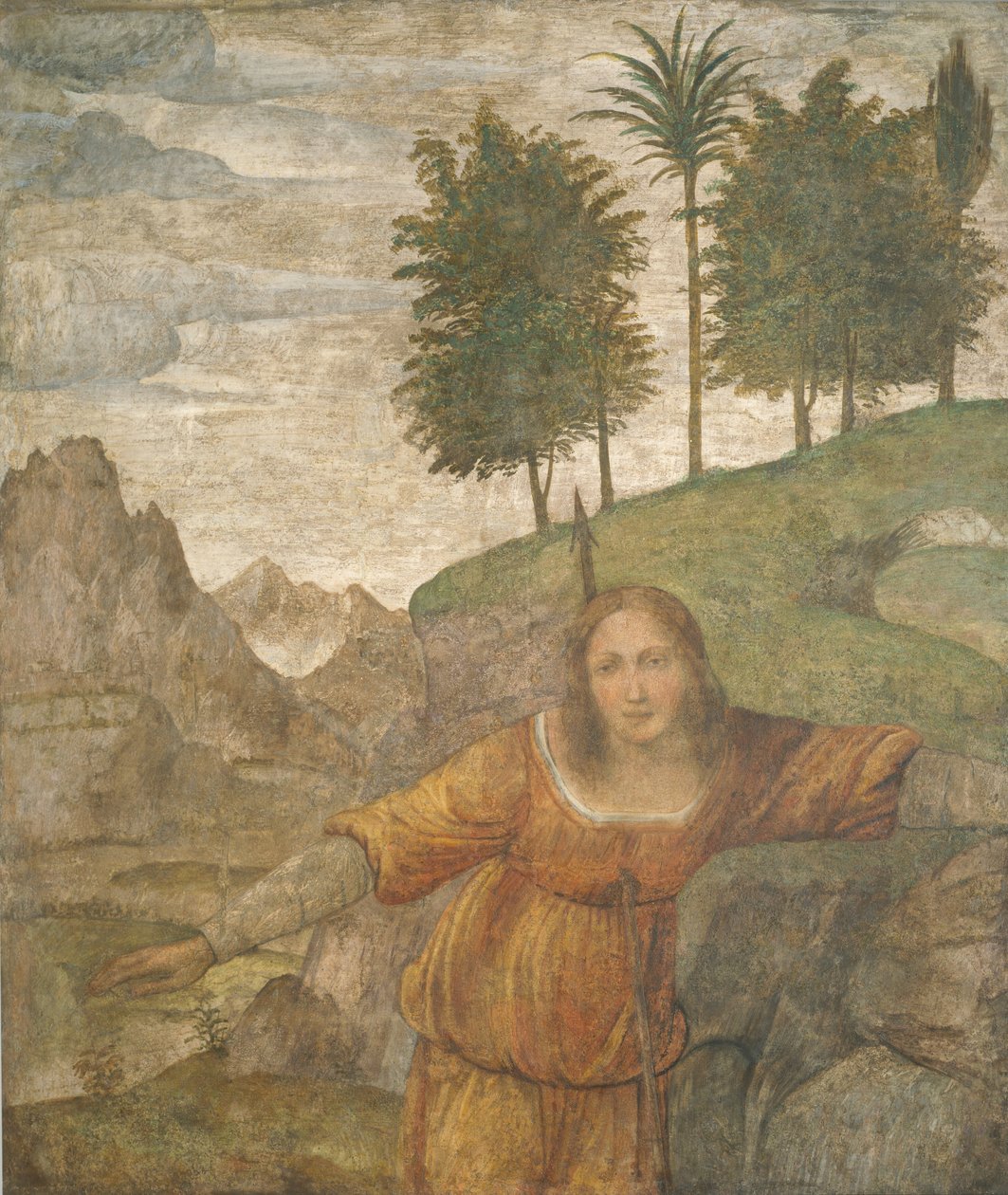 Procris atravesada por la jabalina de Céfalo de Bernardino Luini