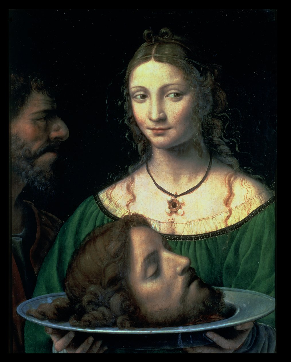 Salomé con la cabeza de Juan el Bautista, c.1525-30 (panel) de Bernardino Luini
