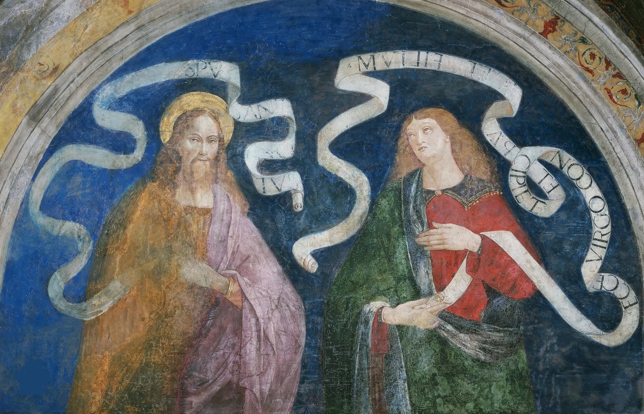 El Apóstol Andrés y el Profeta Isaías - El Apóstol Andrés y el Profeta Isaías, de Pinturicchio, Bernardino, Taller de (1454-1513). Nuevo de Bernardino di Betto (workshop of) Pinturicchio