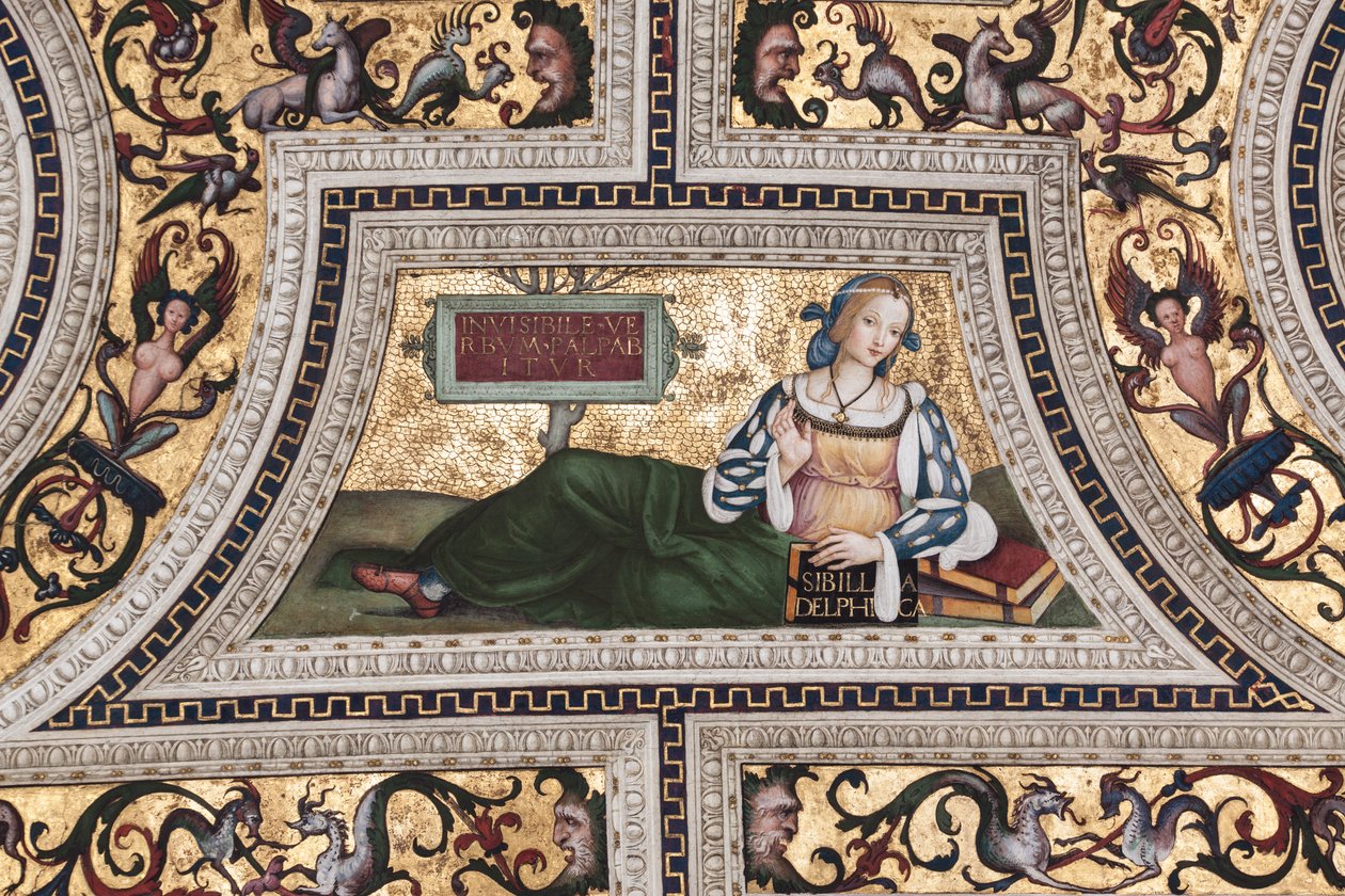 Sibila délfica, (detalle) de Las Sibilas (fresco) de Bernardino di Betto Pinturicchio