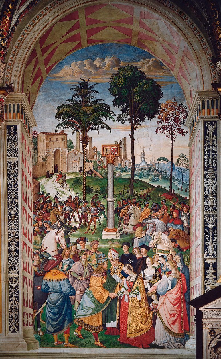 Vida del Papa Pio (Pío) II (Enea Silvio Piccolomini) de Bernardino di Betto Pinturicchio