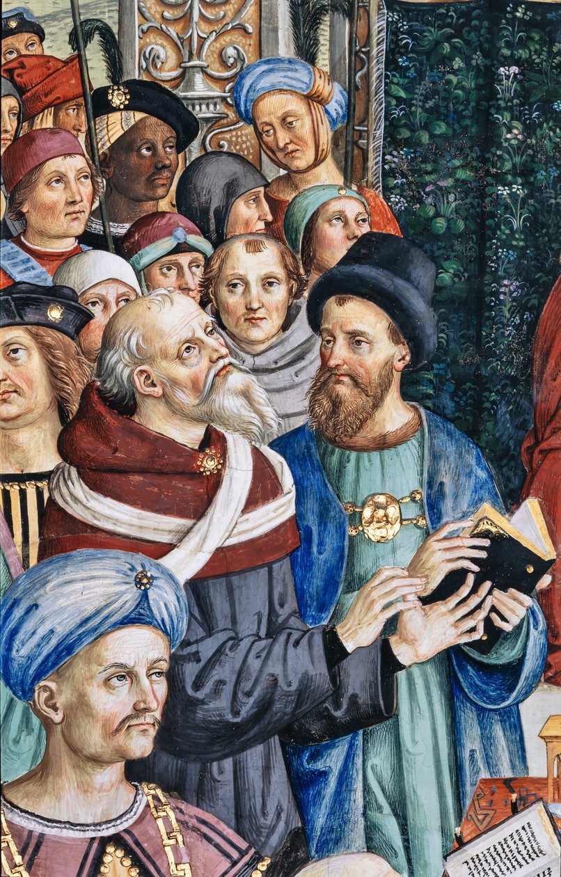 La Biblioteca Piccolomini, pared suroeste: "Pío II preside la Dieta de Mantua, el 1 de junio de Bernardino di Betto Pinturicchio