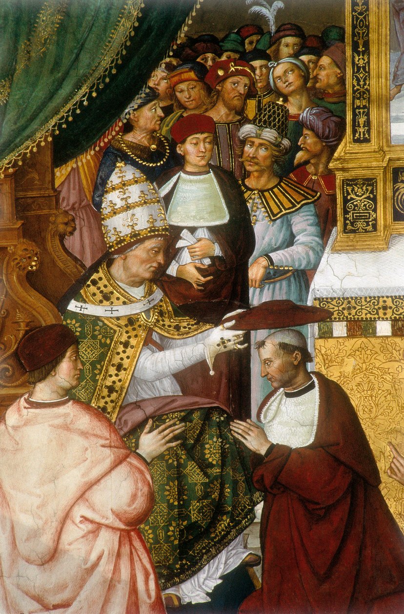 Vie du pape Pio (Pastel) II (Enea Silvio Piccolomini) de Bernardino di Betto Pinturicchio