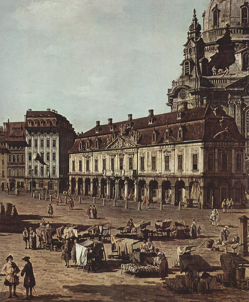 Vista de Dresde, el Neumarkt desde la calle Moritzstraße de Bernardo Bellotto