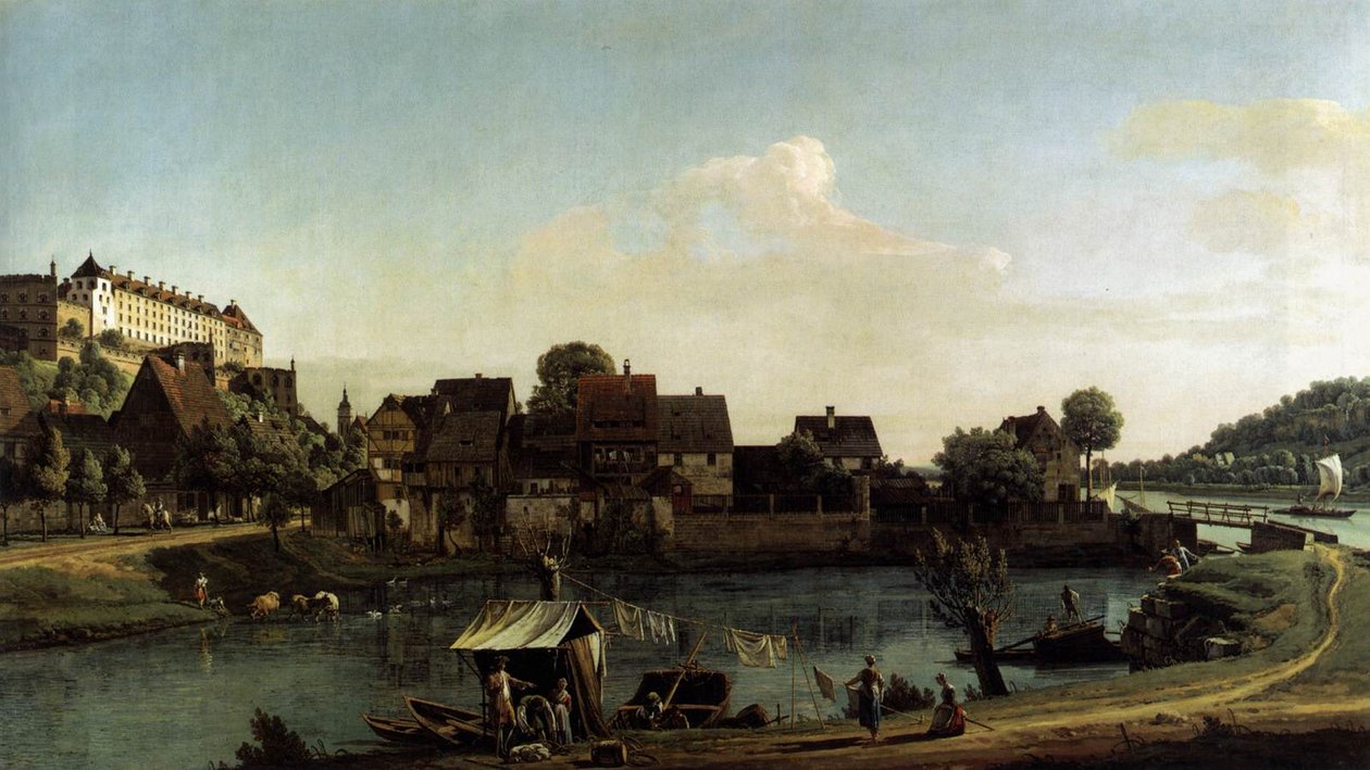 Pirna vista desde la ciudad portuaria de Bernardo Bellotto