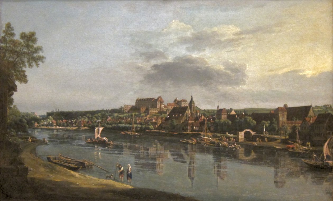 Pirna vista desde la orilla derecha del Elba de Bernardo Bellotto