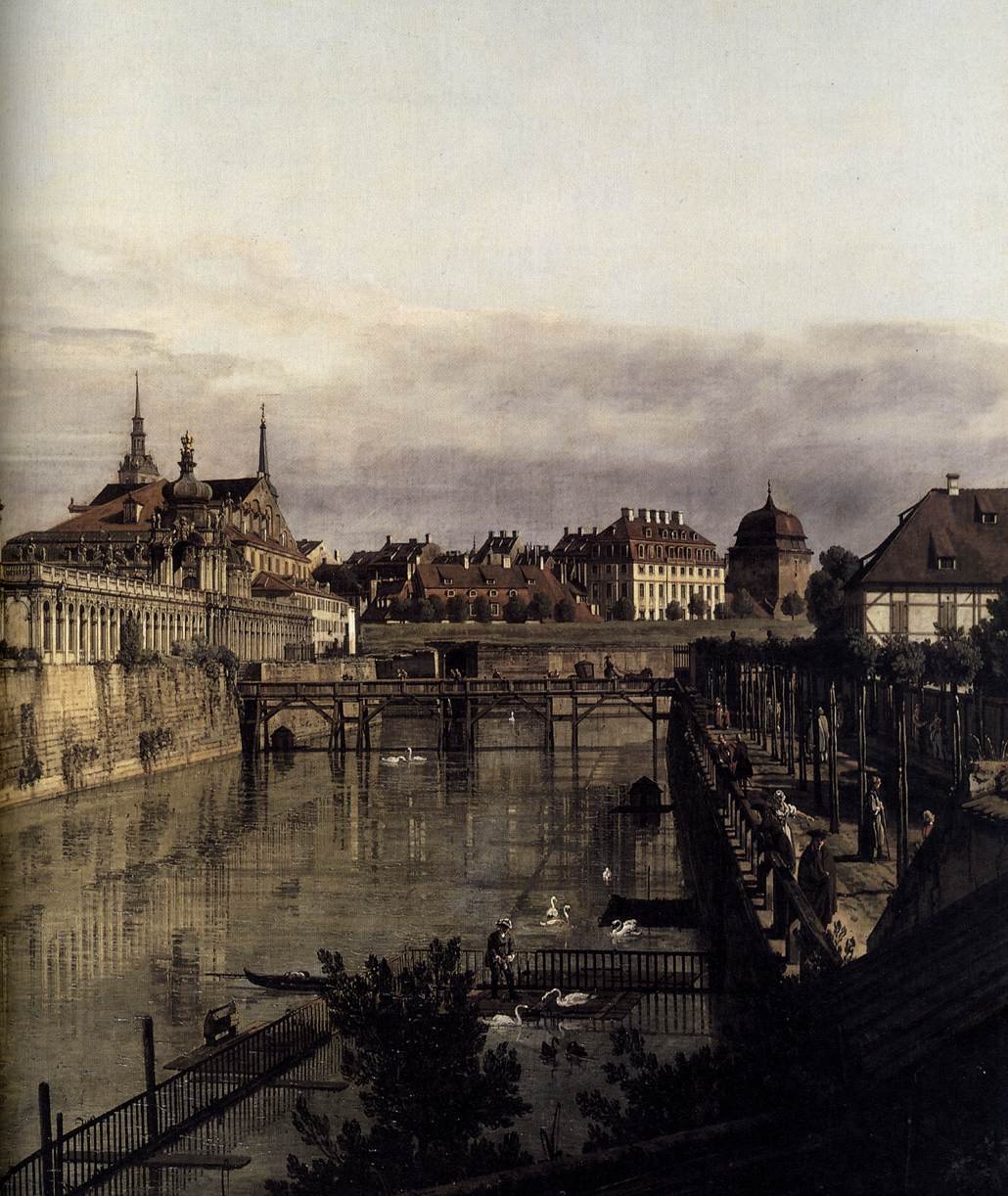 El foso del Zwinger en Dresde de Bernardo Bellotto