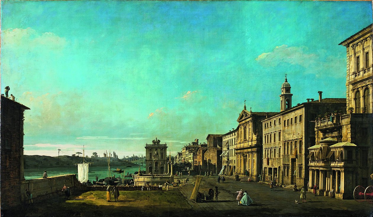 Vista de la Via di Ripetta en Roma de Bernardo Bellotto