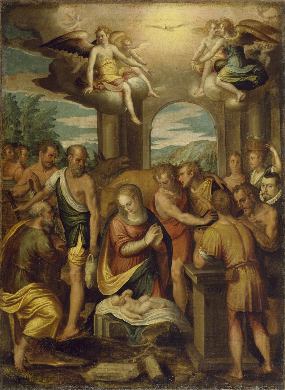 Adoración de los pastores, 1582 de Bernardo Castello