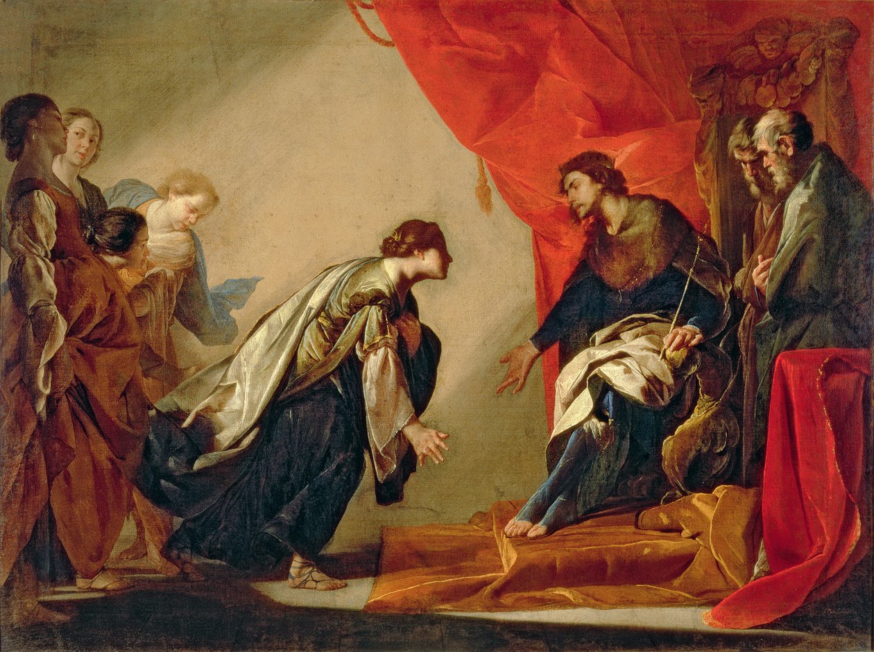 Ester frente a Asuero, c.1645-50 de Bernardo Cavallino