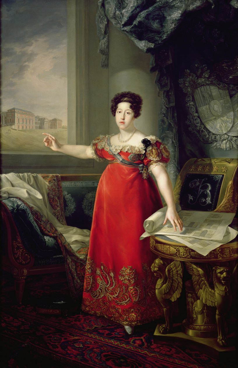 Reina Doña María Isabel de Braganza, 1829 de Bernardo Lopez y Piquer