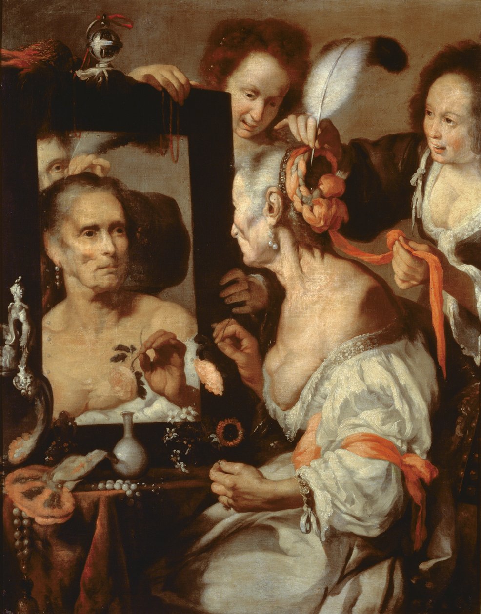 Vieja coqueta de Bernardo Strozzi