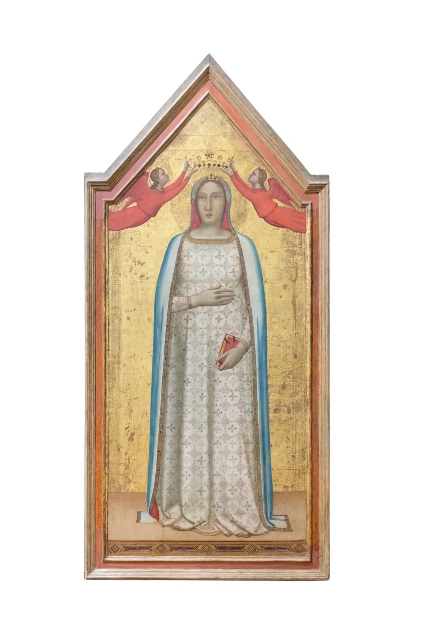 La "Madonna del parto" coronada por ángeles de Bernardo (workshop of) Daddi