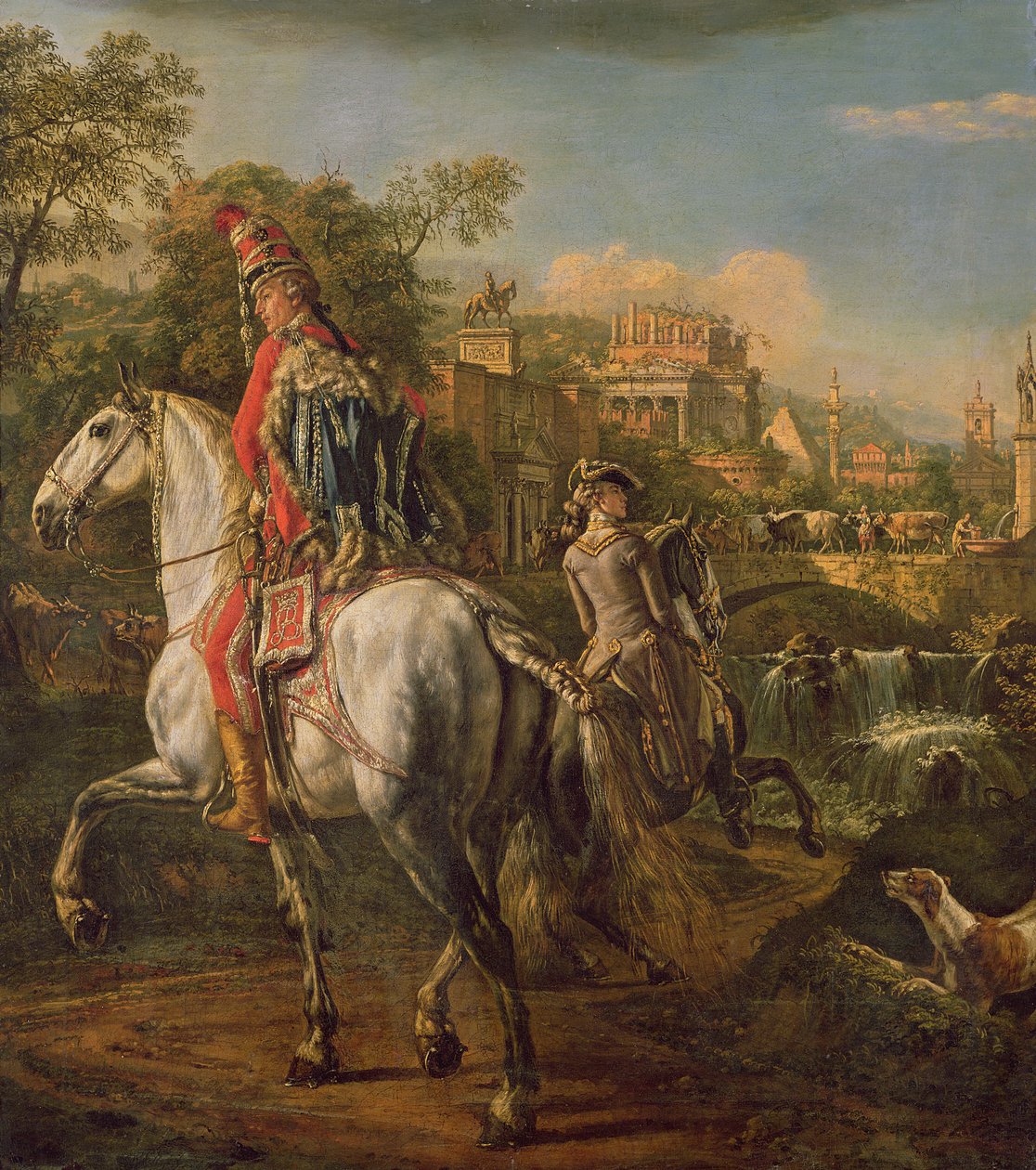 Un húsar a caballo, 1773 de Bernardo Bellotto