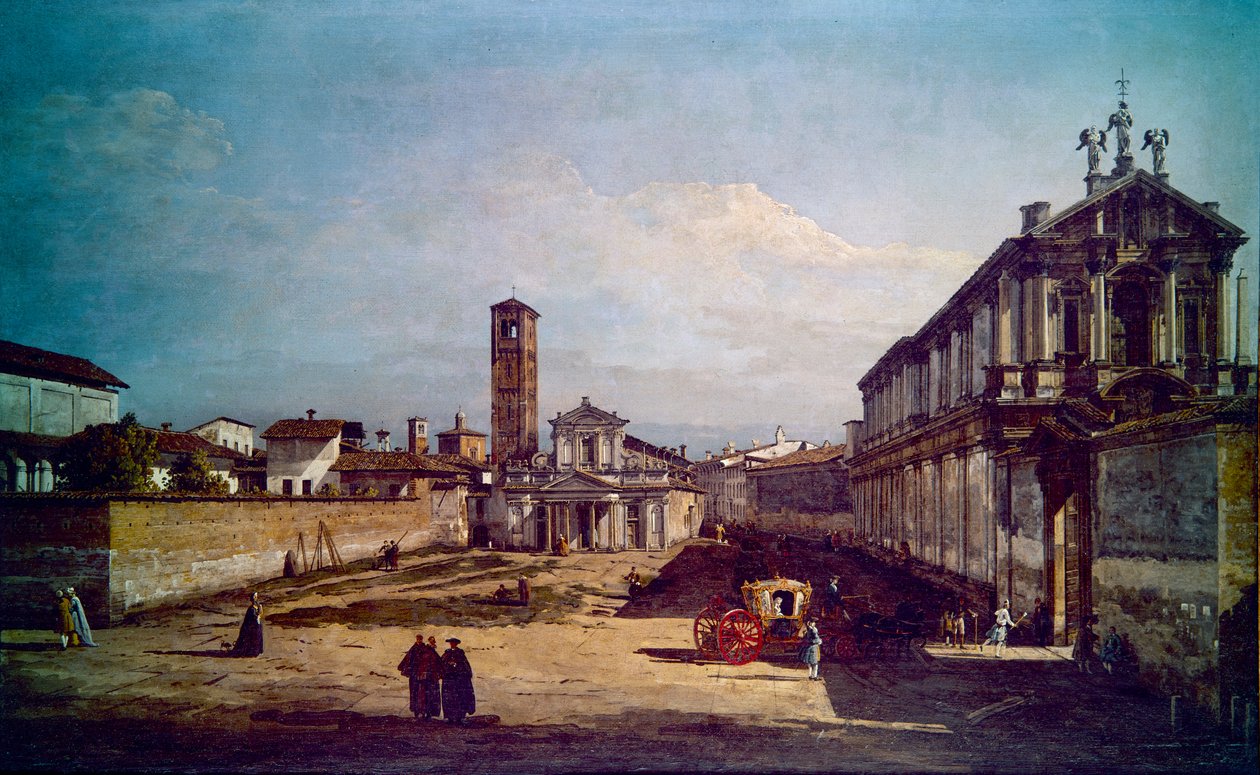 Una vista de Milán (pintura) de Bernardo Bellotto