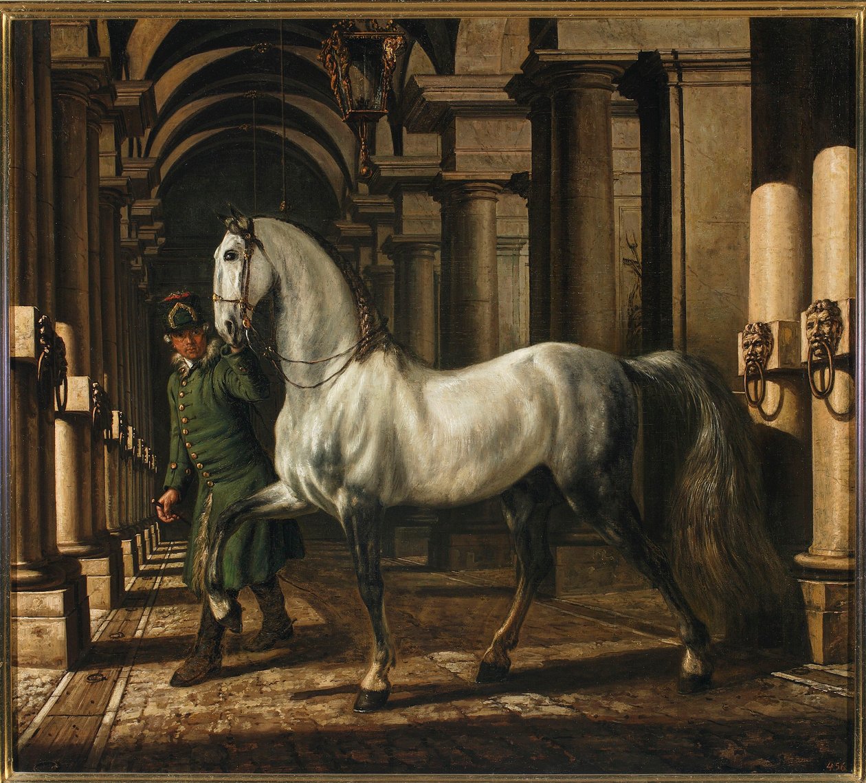 Mozo de cuadra conduciendo un caballo de Bernardo Bellotto