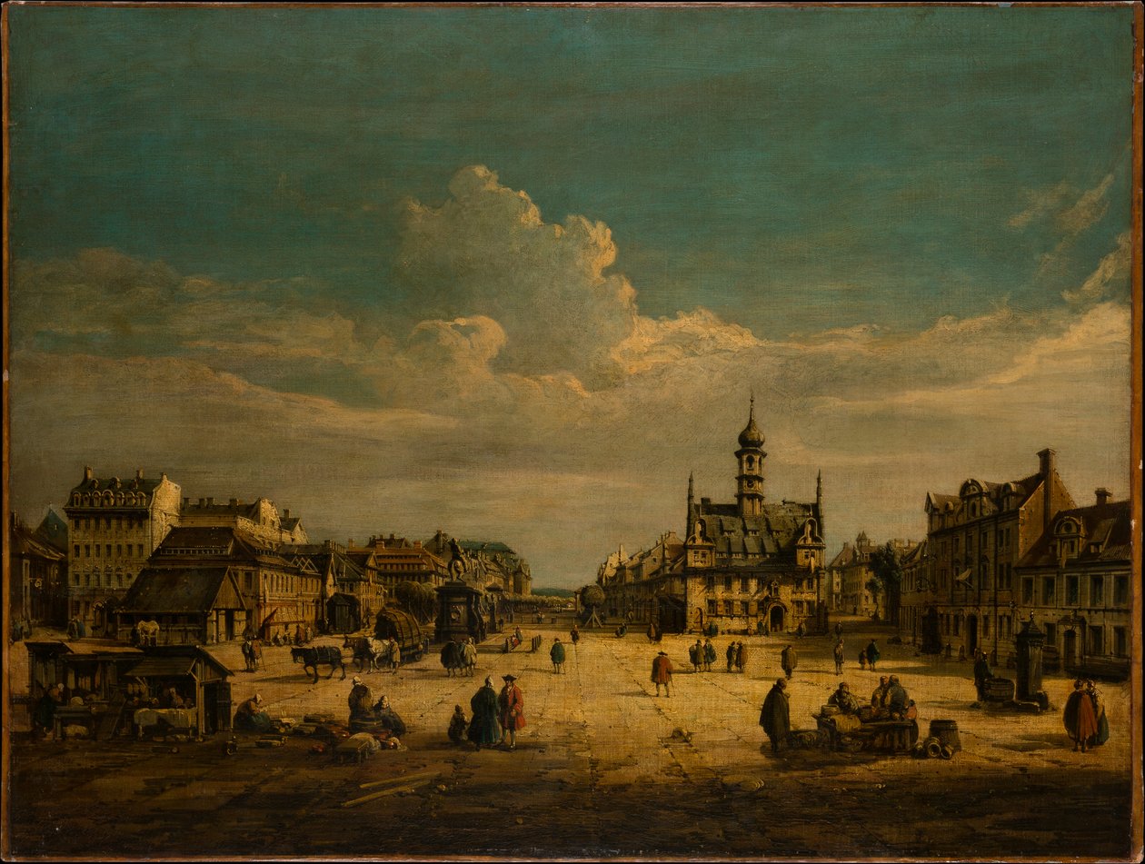 Neustadt, en Dresde, con vistas hacia el norte de Bernardo Bellotto