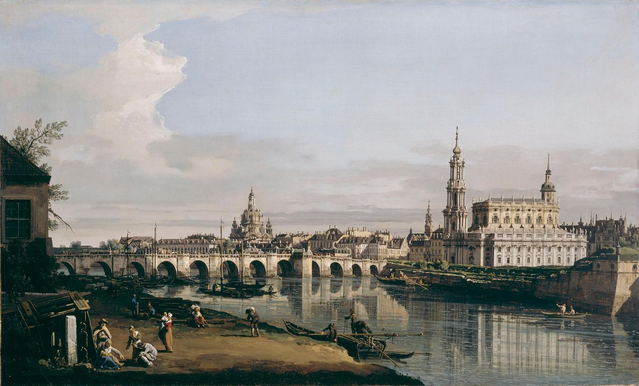 Dresde desde la margen derecha del Elba, bajo el puente de Augusto de Bernardo Bellotto