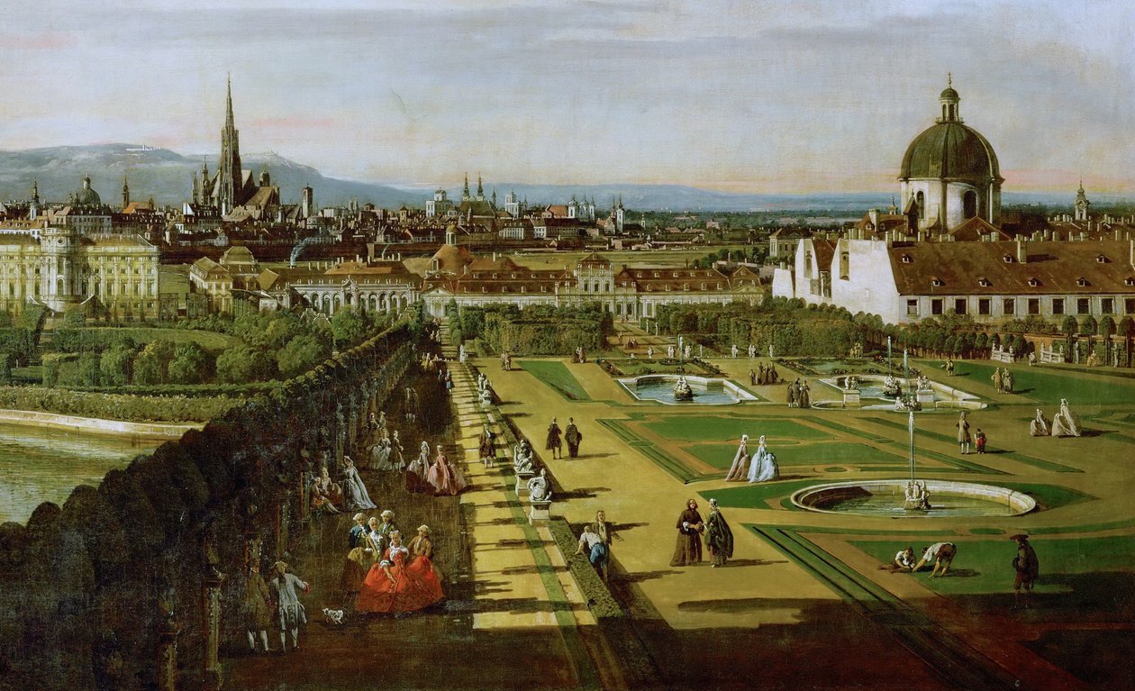 Alemán: Wien, vom Belvedere aus gesehen Vista de Viena desde el Belvedere de Bernardo Bellotto
