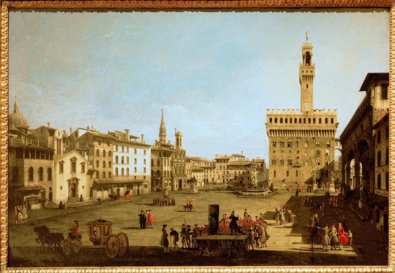 Piazza della Signoria de Bernardo Bellotto