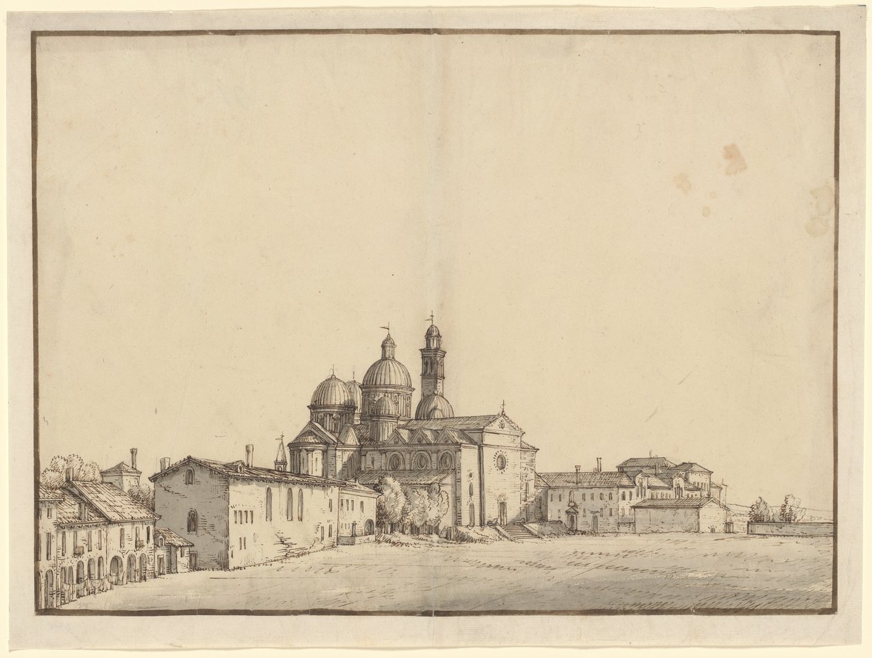 Santa Justina y el Prato della Valle en Padua de Bernardo Bellotto