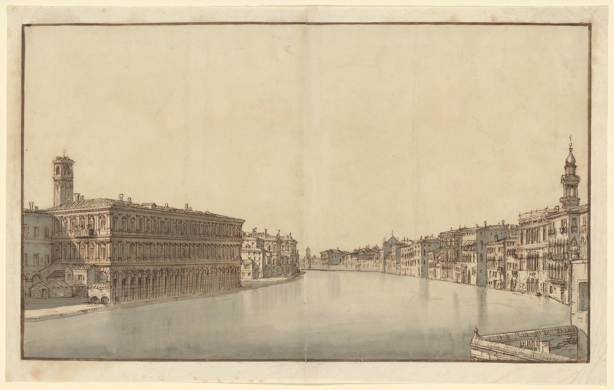 El Gran Canal, con las Fabbriche Nuove a la izquierda y el campanile de Santi Apostoli a la derecha de Bernardo Bellotto