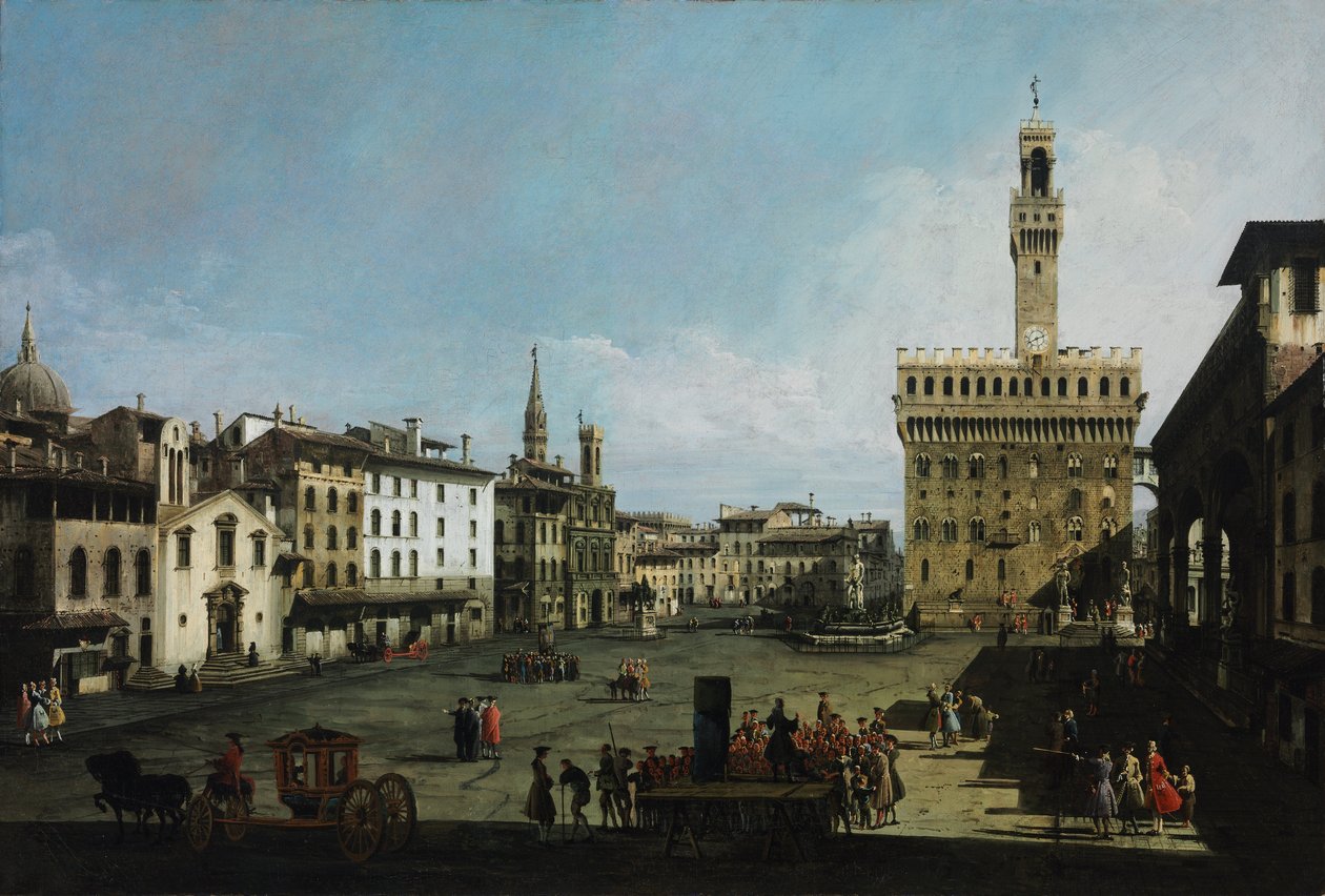 Plaza de la Señoría de Florencia de Bernardo Bellotto