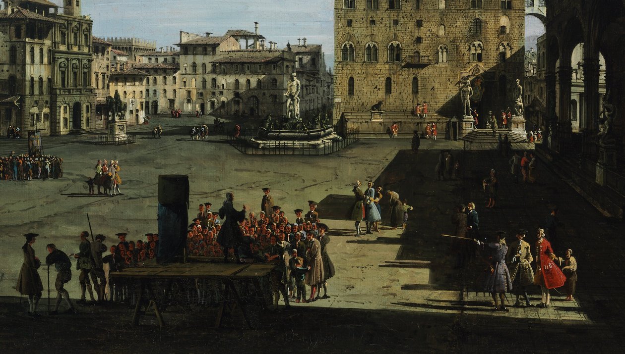 Plaza de la Señoría de Florencia de Bernardo Bellotto