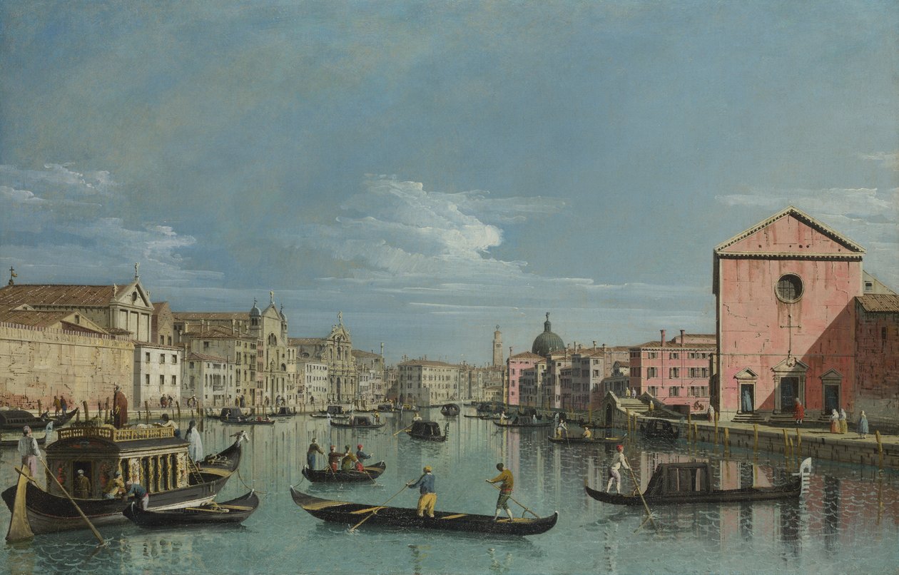 Venecia. Tramos Superiores del Gran Canal frente a Santa Croce, 1740s de Bernardo Bellotto