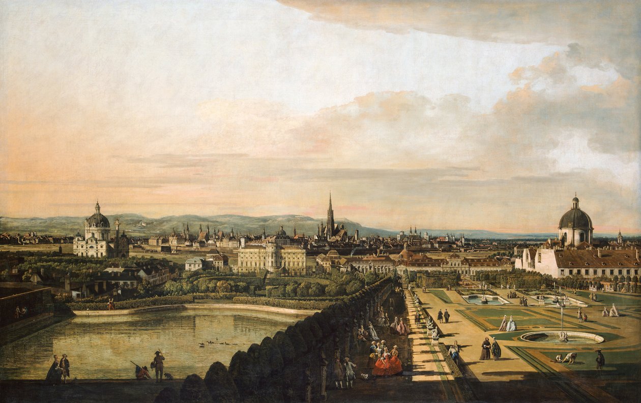 Viena vista desde el palacio del Belvedere de Bernardo Bellotto