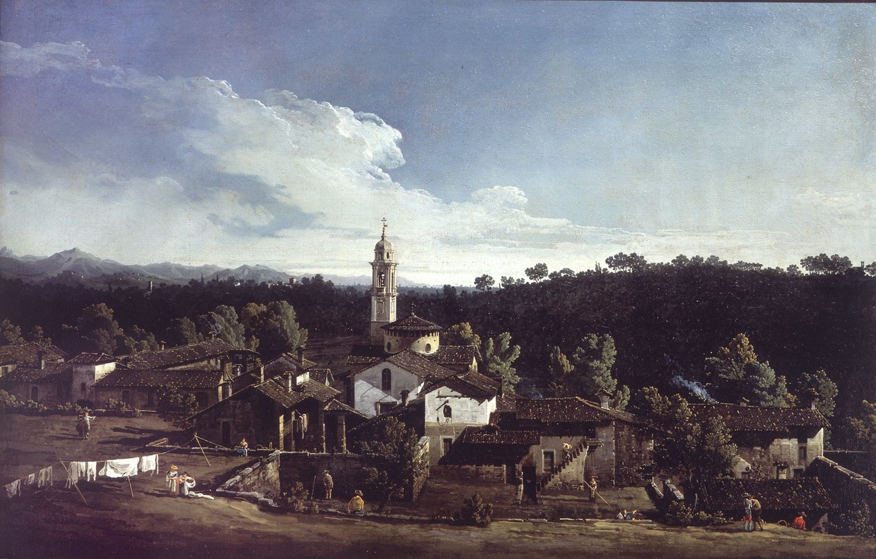 Vista de Gazzada cerca de Varese de Bernardo Bellotto