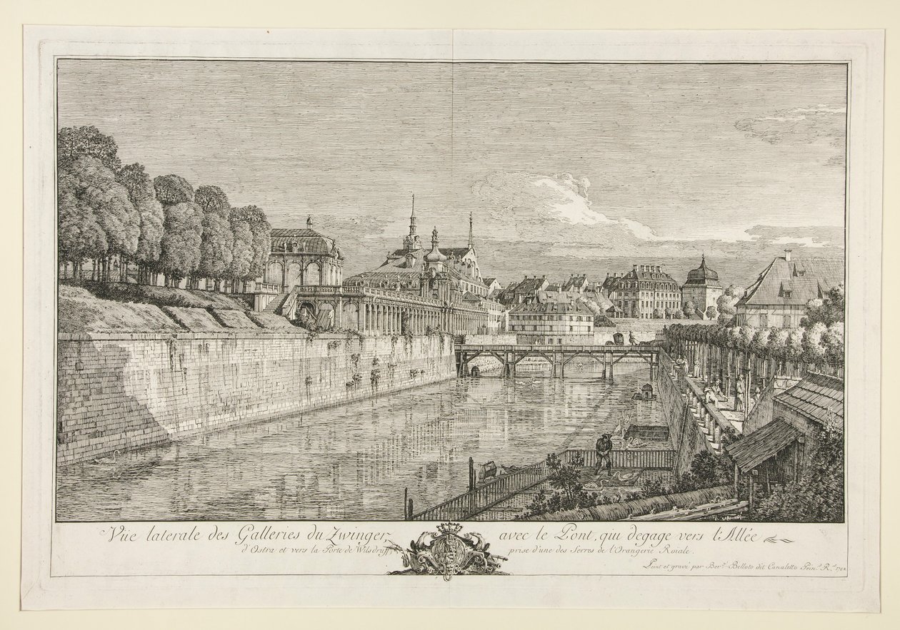 Vista del Zwinger, Dresde de Bernardo Bellotto