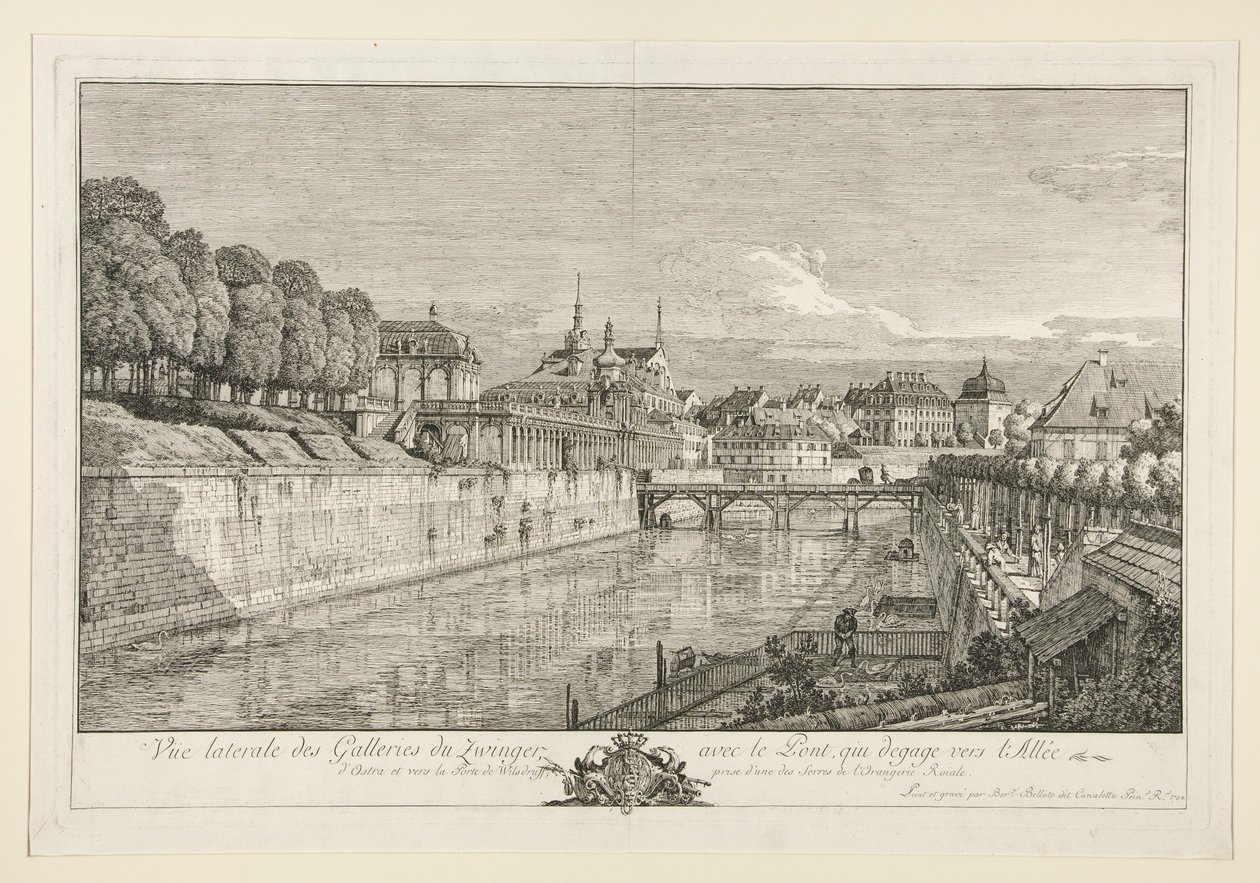 Vista del Zwinger, Dresde de Bernardo Bellotto