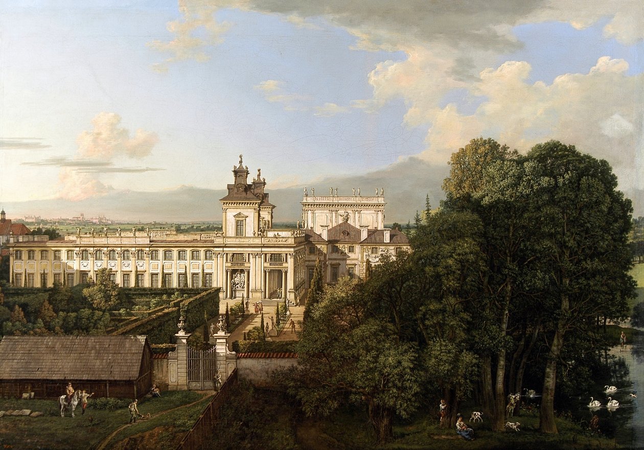 Palacio de Wilanów visto desde el sur. de Bernardo Bellotto