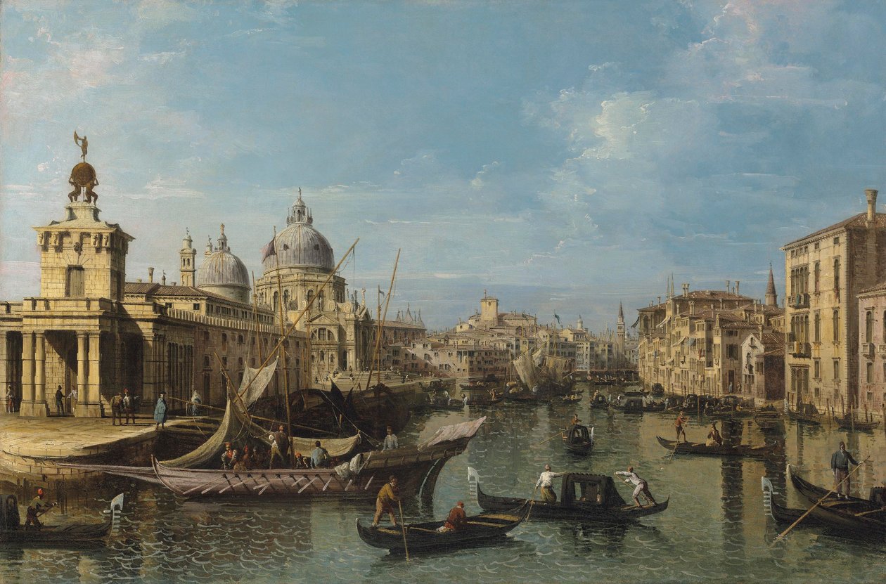 Venecia: La entrada al Gran Canal, c.1720-80 (óleo y lienzo) de Bernardo Belotto Canaletto