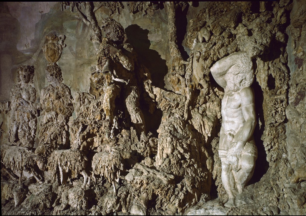 Vista interna de la cueva de Boboli. (detalle) 1583-1588 de Bernardo Buontalenti