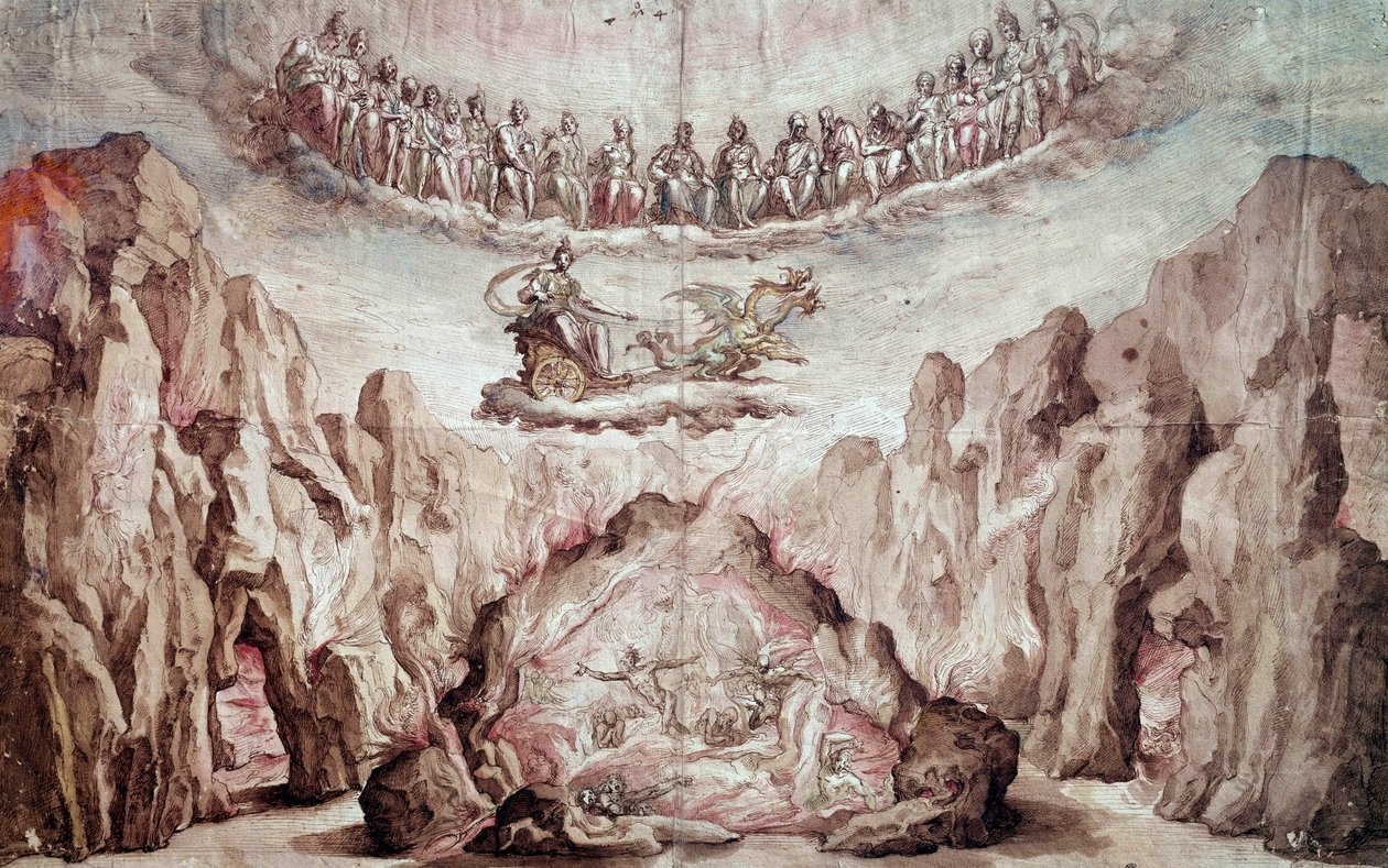 Proyecto para la decoración y maquinaria de un intermedio, El triunfo de Circe de Bernardo Buontalenti
