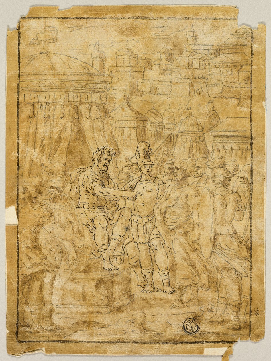 Ilustración de una Escena de la Liberación de Jerusalén (Gerusalemme Liberata) de Bernardo Castello