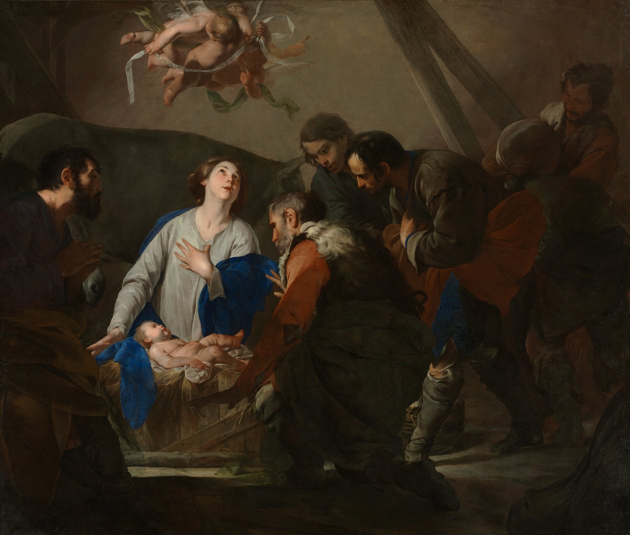 Adoración de los pastores, c.1650 de Bernardo Cavallino